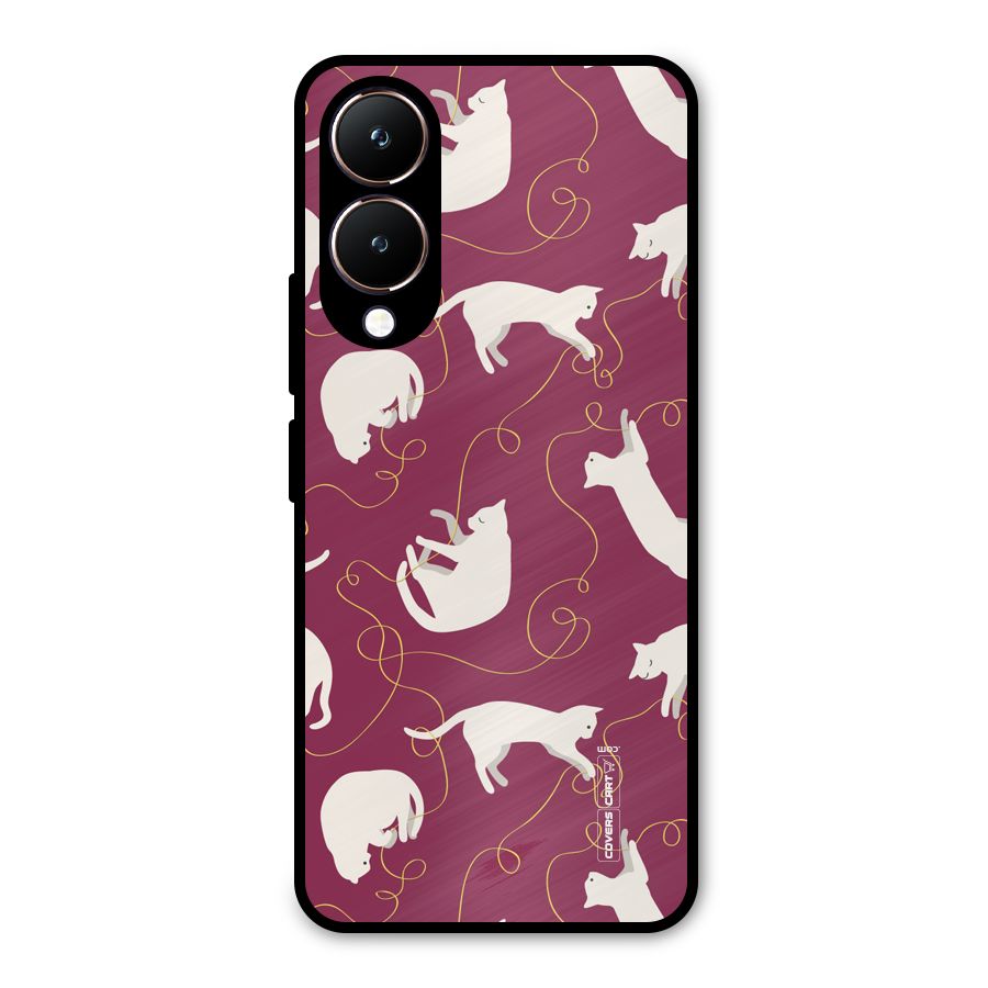 Lazy Kitty Metal Back Case for Vivo Y28