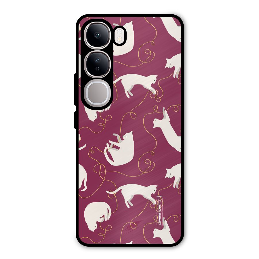 Lazy Kitty Metal Back Case for Vivo Y300