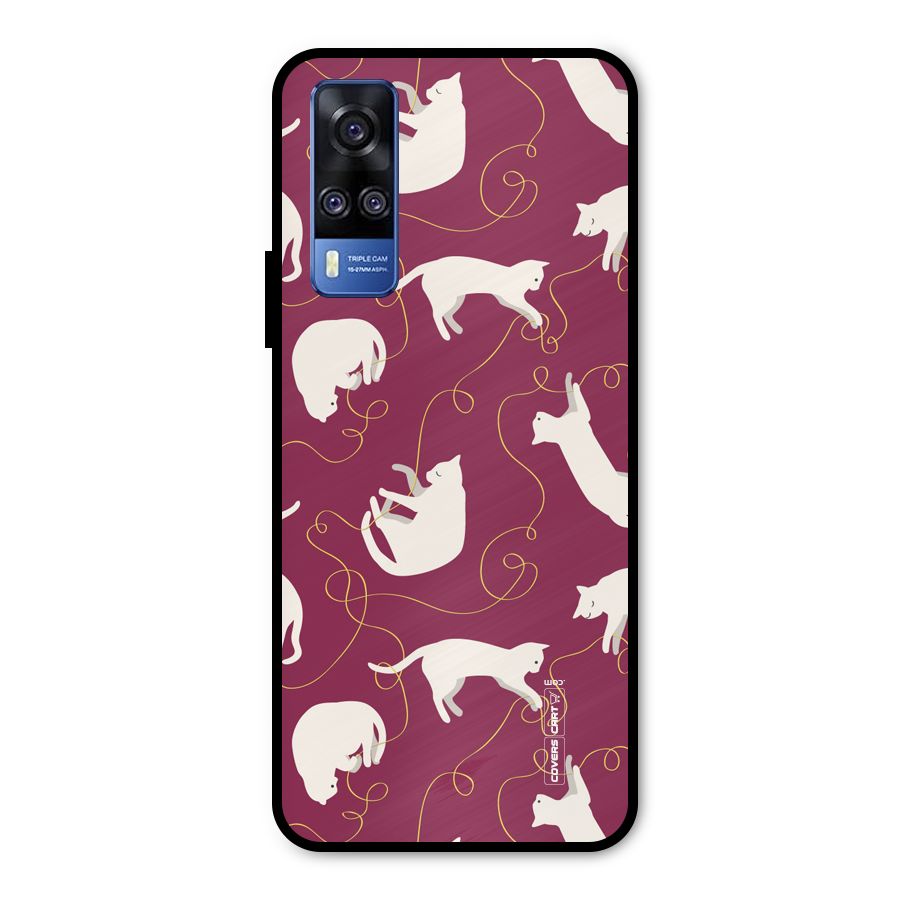 Lazy Kitty Metal Back Case for Vivo Y31