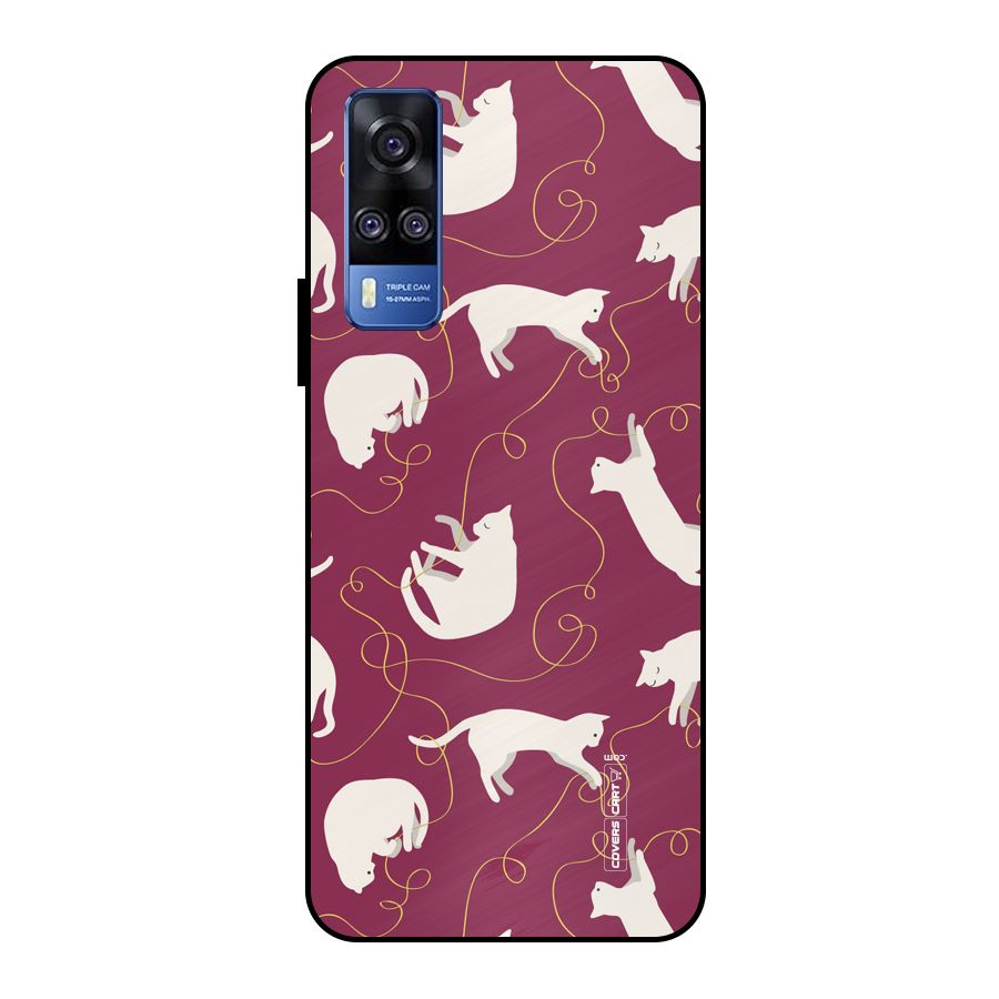 Lazy Kitty Metal Back Case for Vivo Y51