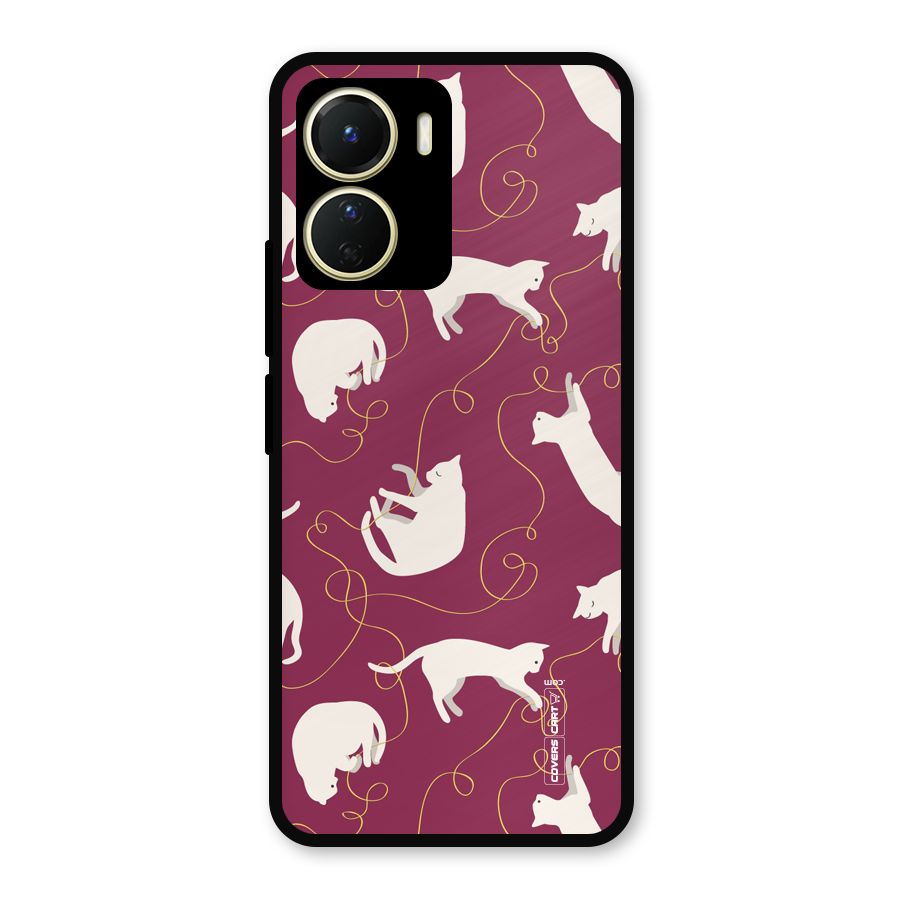 Lazy Kitty Metal Back Case for Vivo Y56