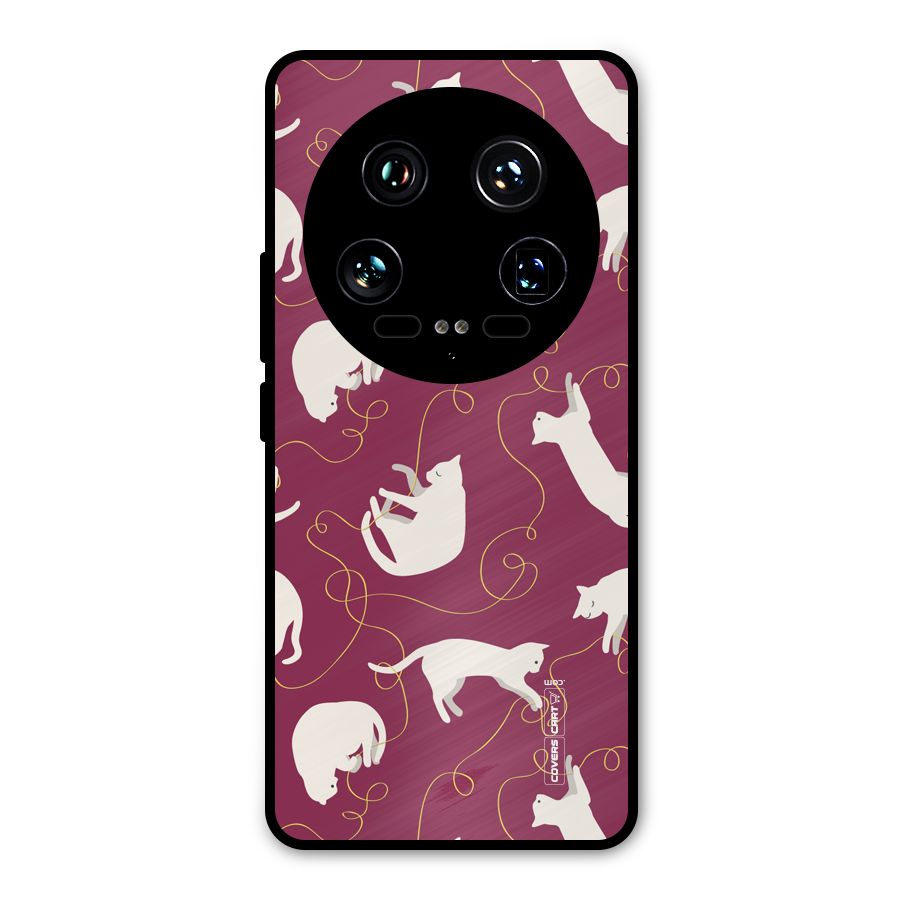 Lazy Kitty Metal Back Case for Xiaomi 14 Ultra