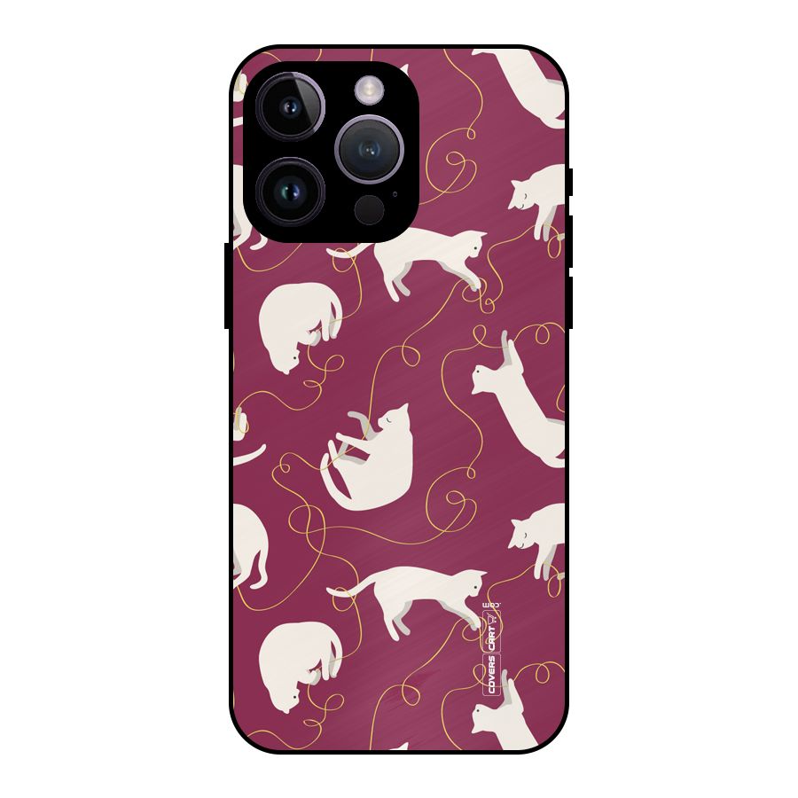 Lazy Kitty Metal Back Case for iPhone 14 Pro Max