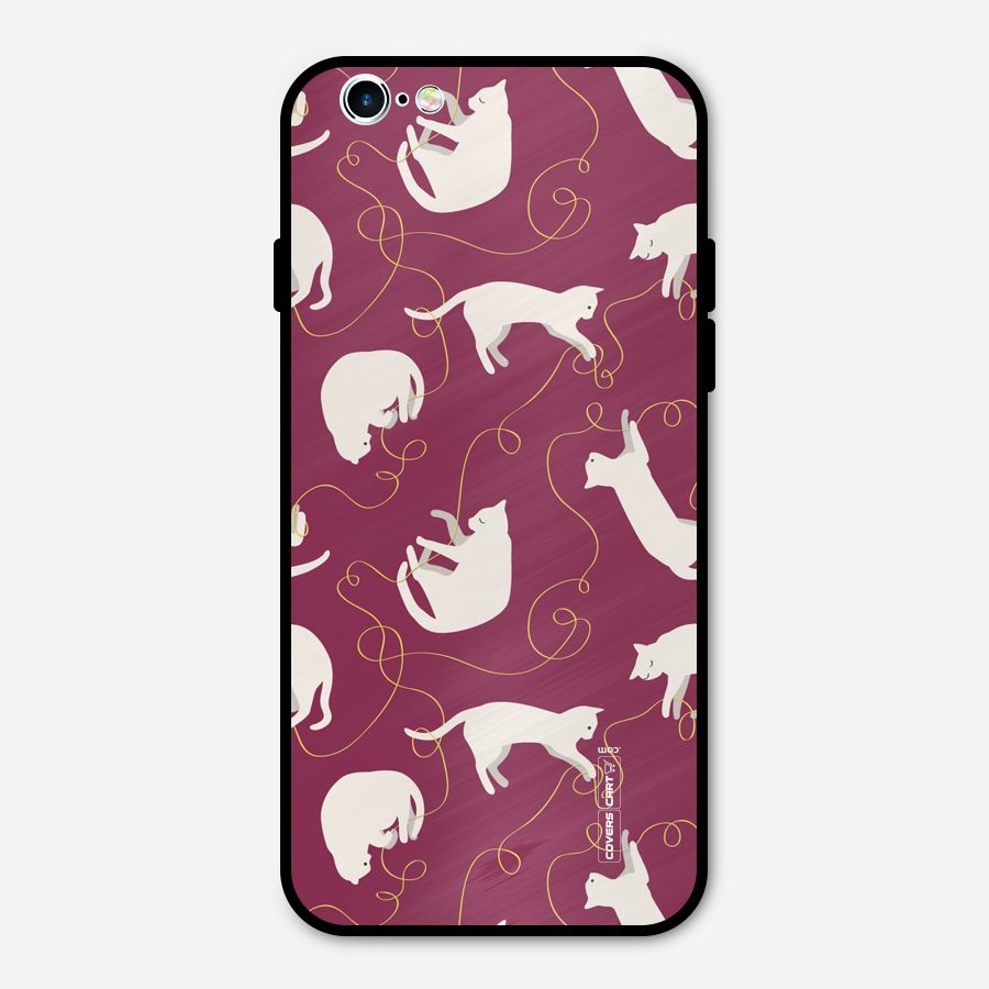 Lazy Kitty Metal Back Case for iPhone 6 6s