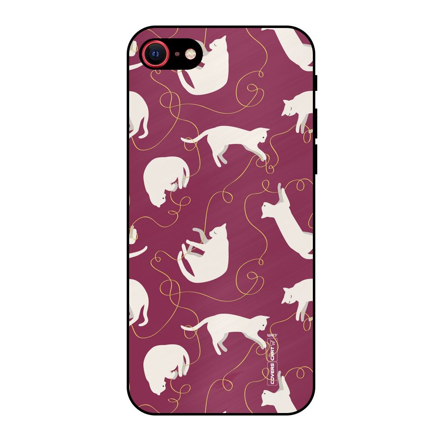 Lazy Kitty Metal Back Case for iPhone SE 2022