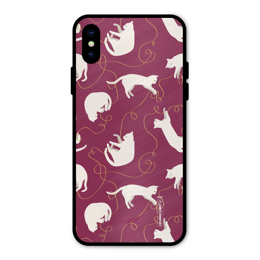 Lazy Kitty Metal Back Case for iPhone X