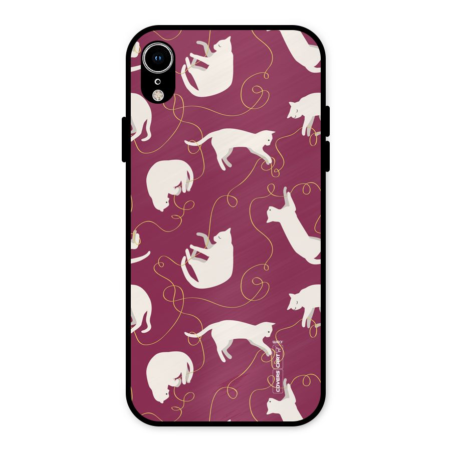 Lazy Kitty Metal Back Case for iPhone XR