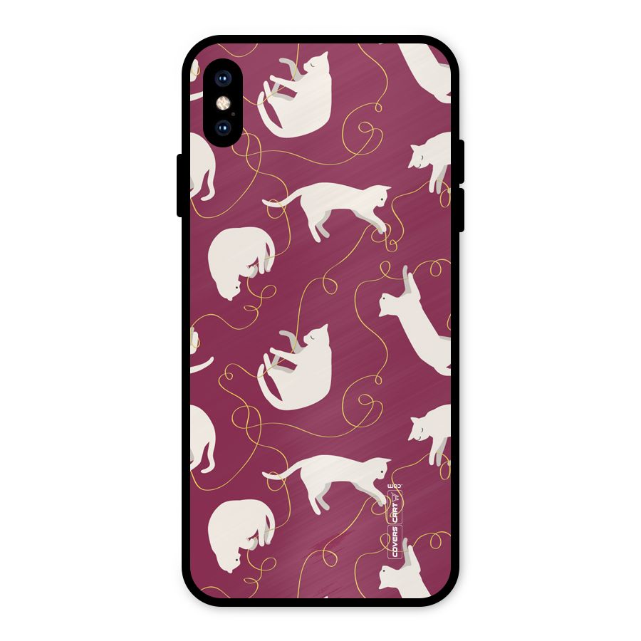 Lazy Kitty Metal Back Case for iPhone XS Max
