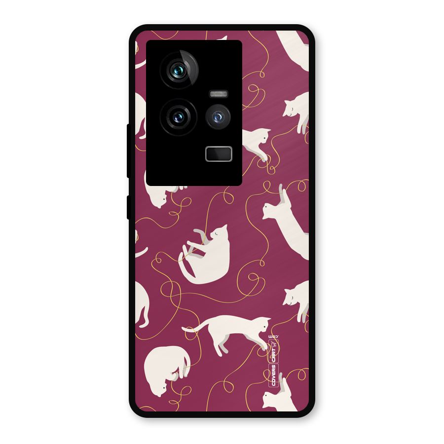 Lazy Kitty Metal Back Case for iQOO 11 5G