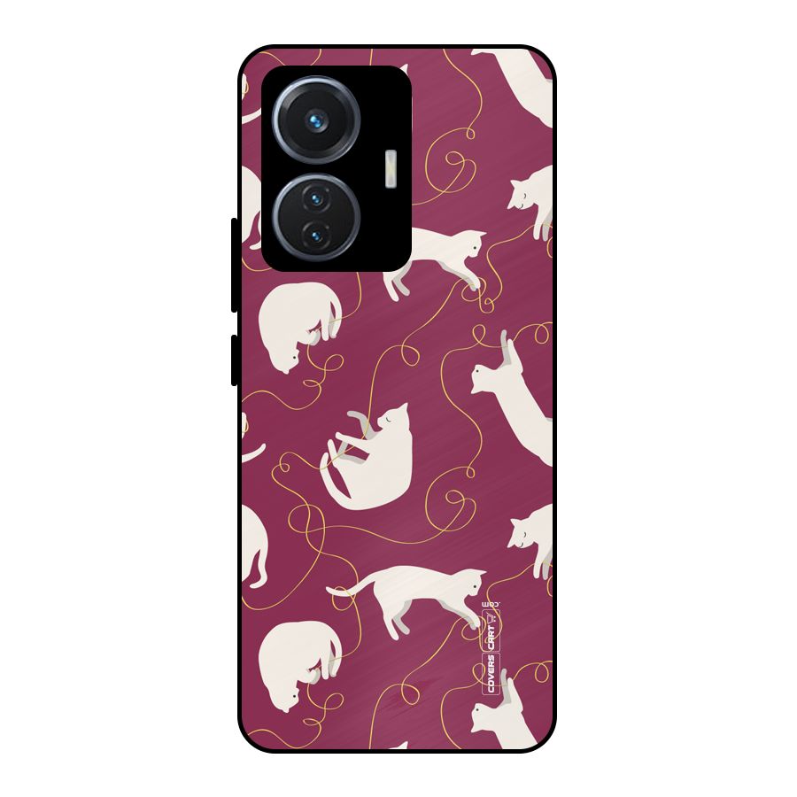 Lazy Kitty Metal Back Case for iQOO Z6 44W