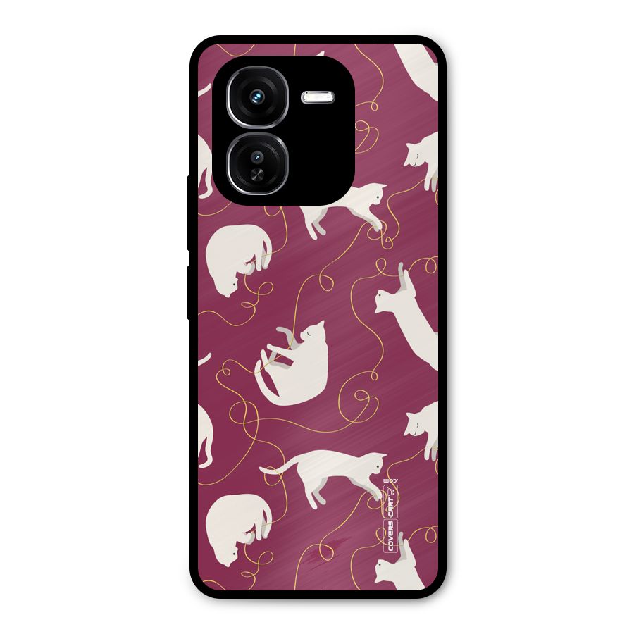 Lazy Kitty Metal Back Case for iQOO Z9x
