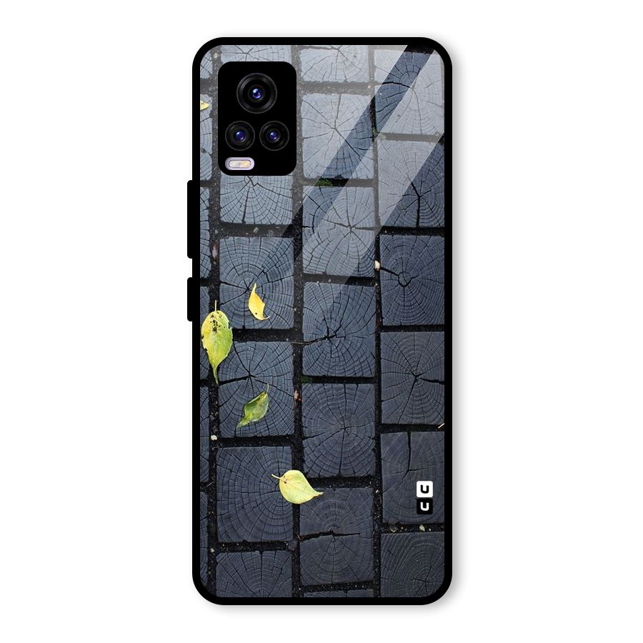 Leaf On Floor Glass Back Case for Vivo V20 2021