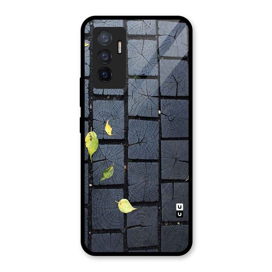Leaf On Floor Glass Back Case for Vivo V23e