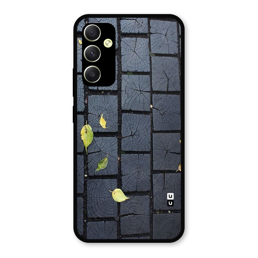 Leaf On Floor Metal Back Case for Galaxy A34