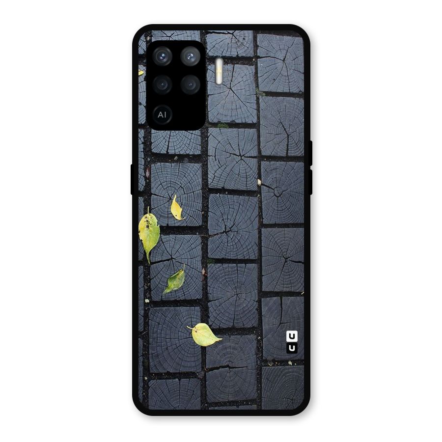 Leaf On Floor Metal Back Case for Oppo F19 Pro
