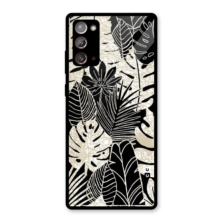 Leaf Pattern Glass Back Case for Galaxy Note 20