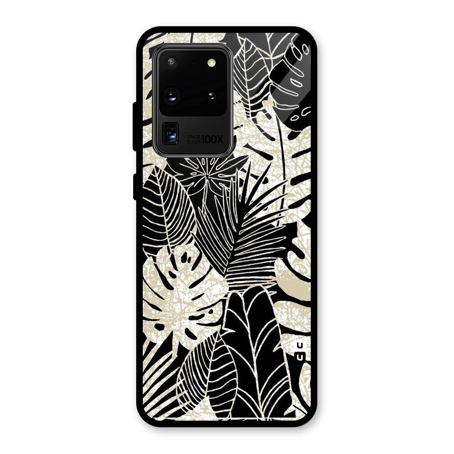 Leaf Pattern Glass Back Case for Galaxy S20 Ultra