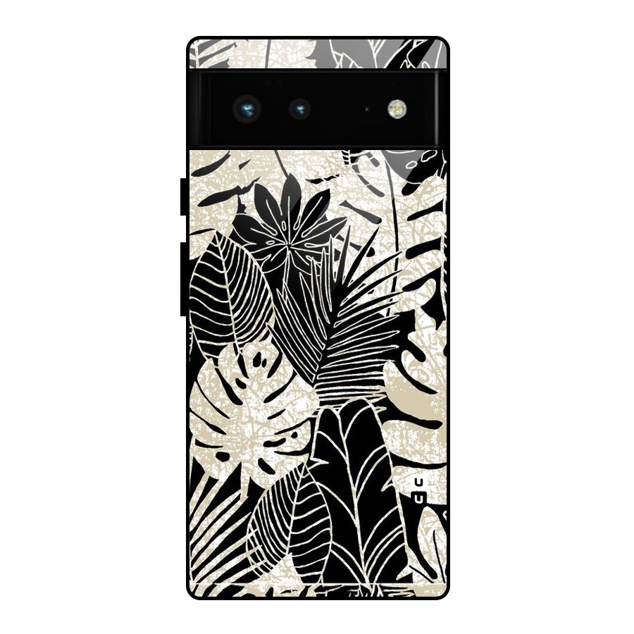 Leaf Pattern Glass Back Case for Google Pixel 6