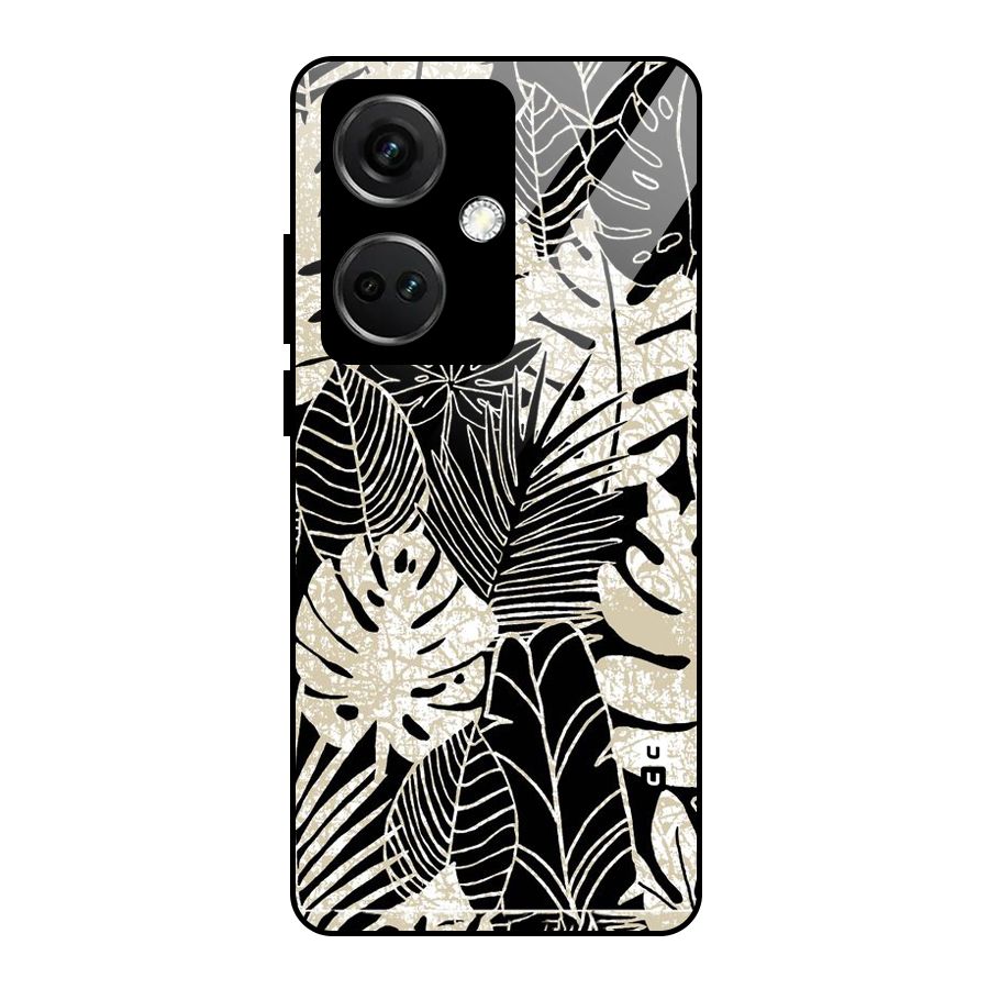 Leaf Pattern Glass Back Case for OnePlus Nord CE 3 5G