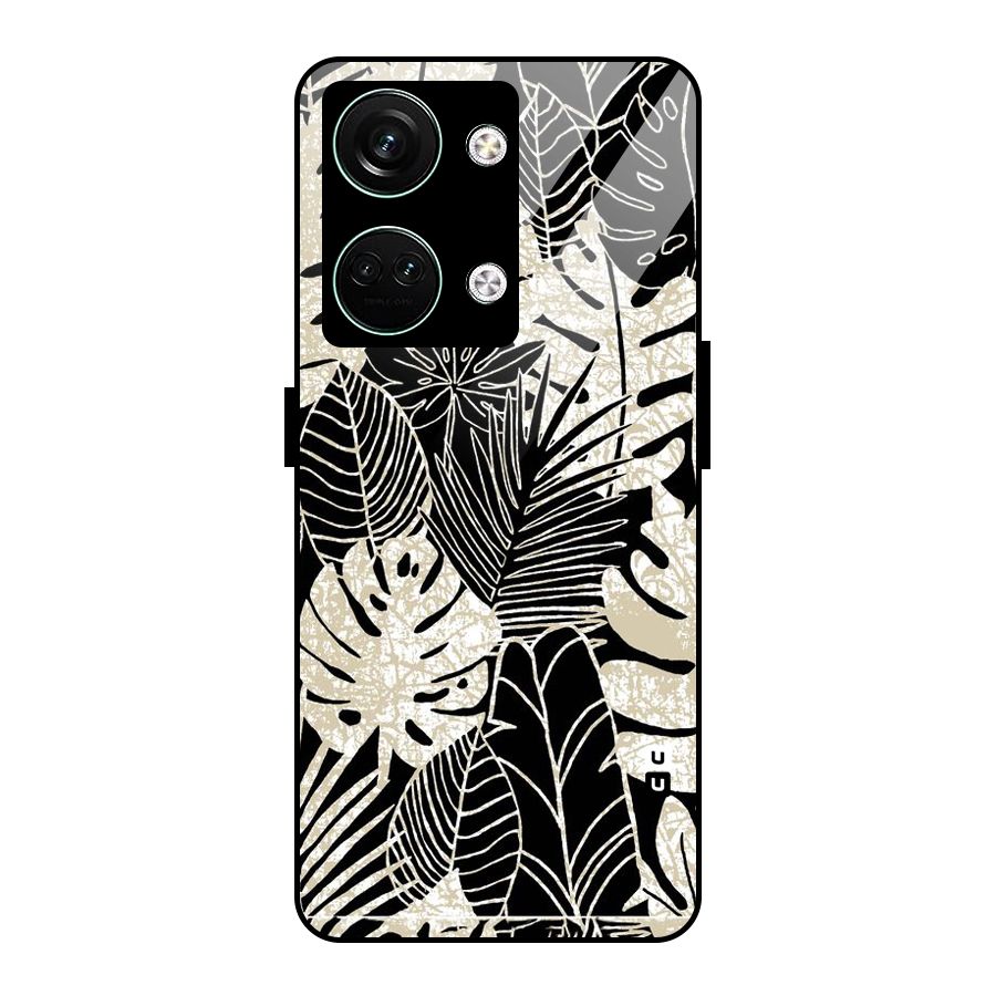 Leaf Pattern Glass Back Case for Oneplus Nord 3