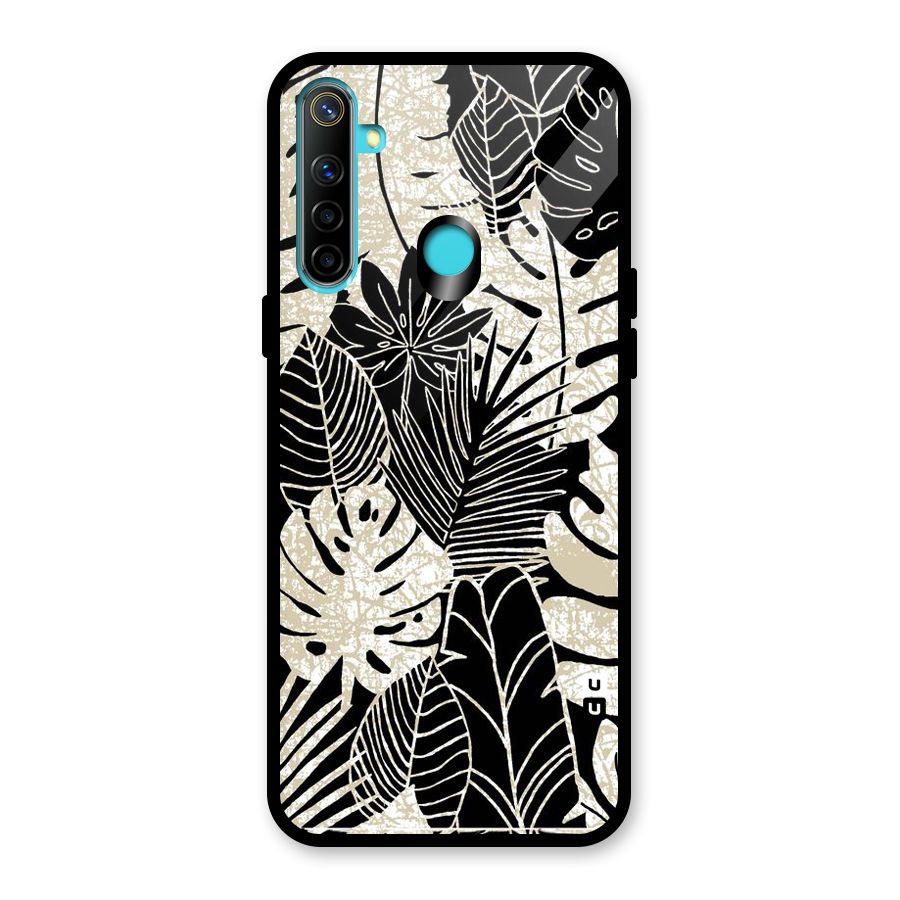 Leaf Pattern Glass Back Case for Realme 5