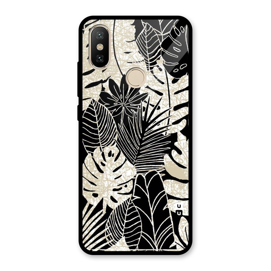 Leaf Pattern Glass Back Case for Redmi A2