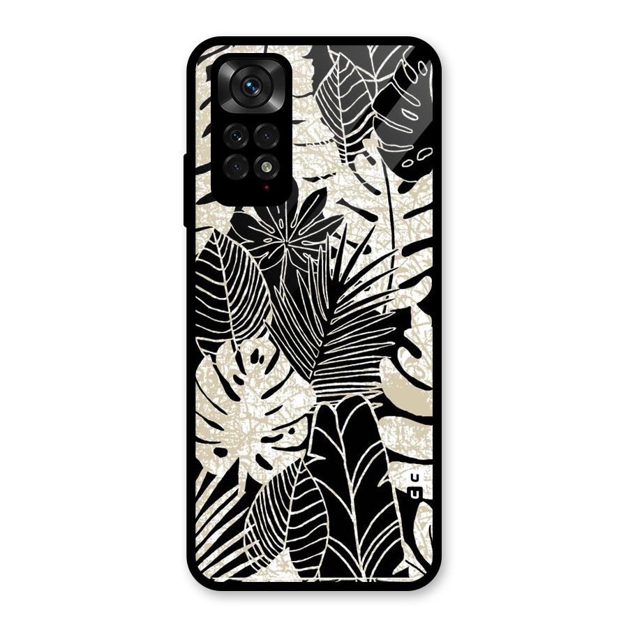 Leaf Pattern Glass Back Case for Redmi Note 11S