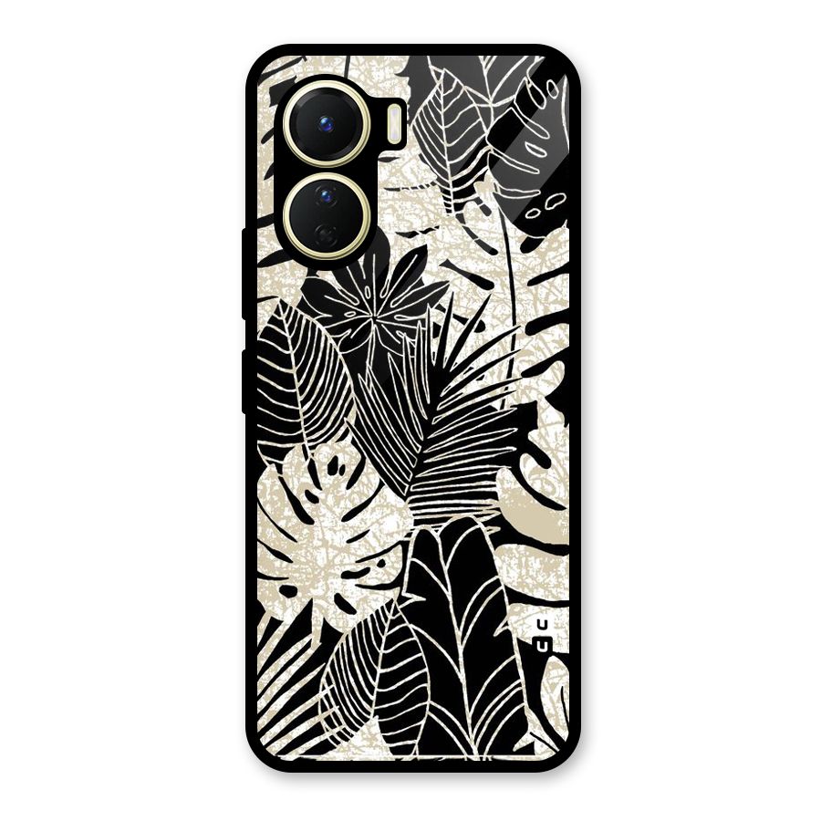 Leaf Pattern Glass Back Case for Vivo Y16