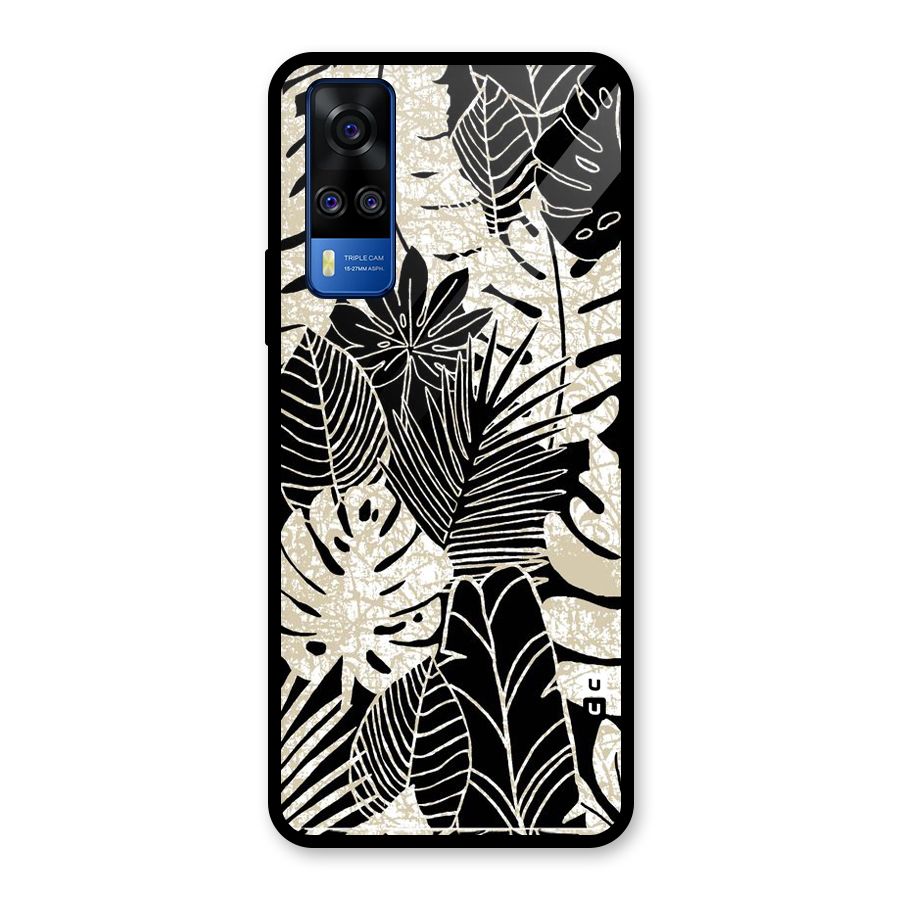 Leaf Pattern Glass Back Case for Vivo Y31