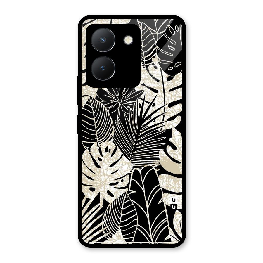 Leaf Pattern Glass Back Case for Vivo Y36