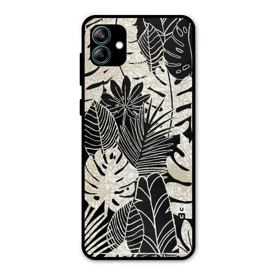 Leaf Pattern Metal Back Case for Galaxy A04