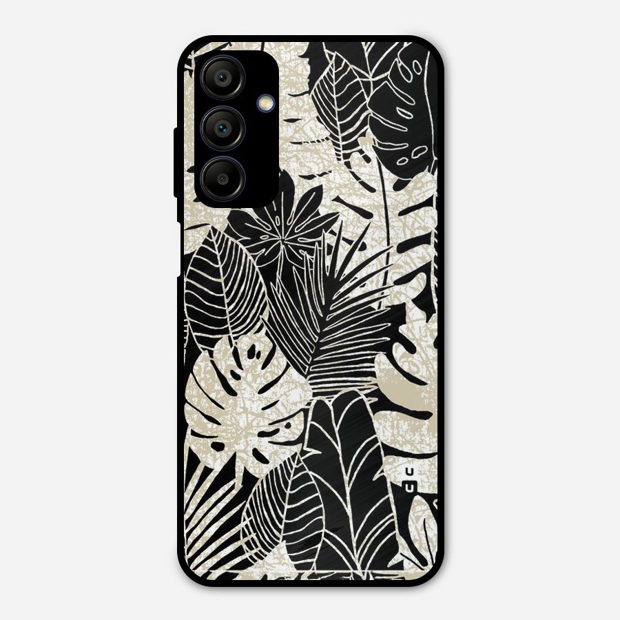Leaf Pattern Metal Back Case for Galaxy A15 5G