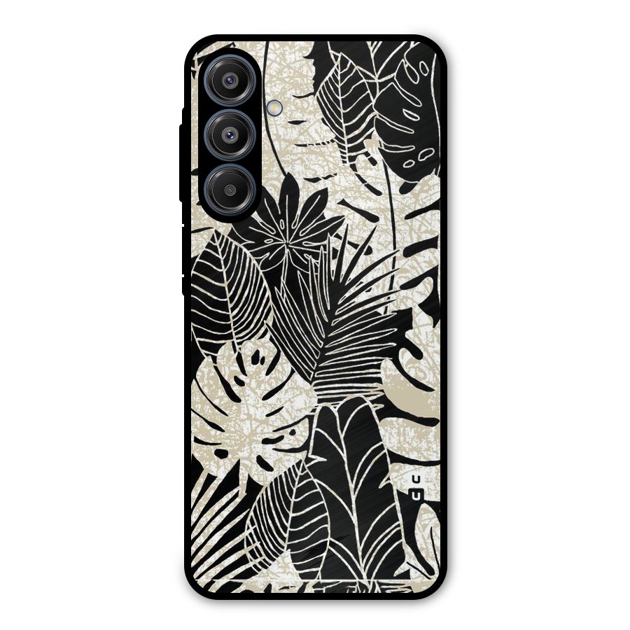 Leaf Pattern Metal Back Case for Galaxy A16 5G