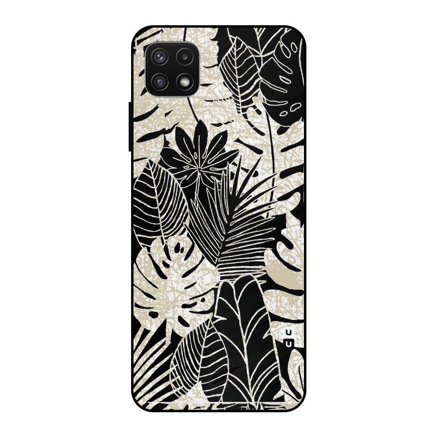 Leaf Pattern Metal Back Case for Galaxy A22 5G