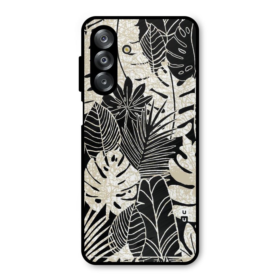 Leaf Pattern Metal Back Case for Galaxy A26