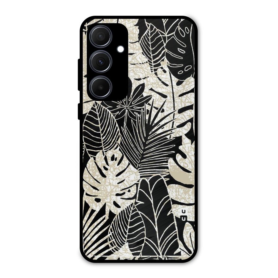 Leaf Pattern Metal Back Case for Galaxy A35