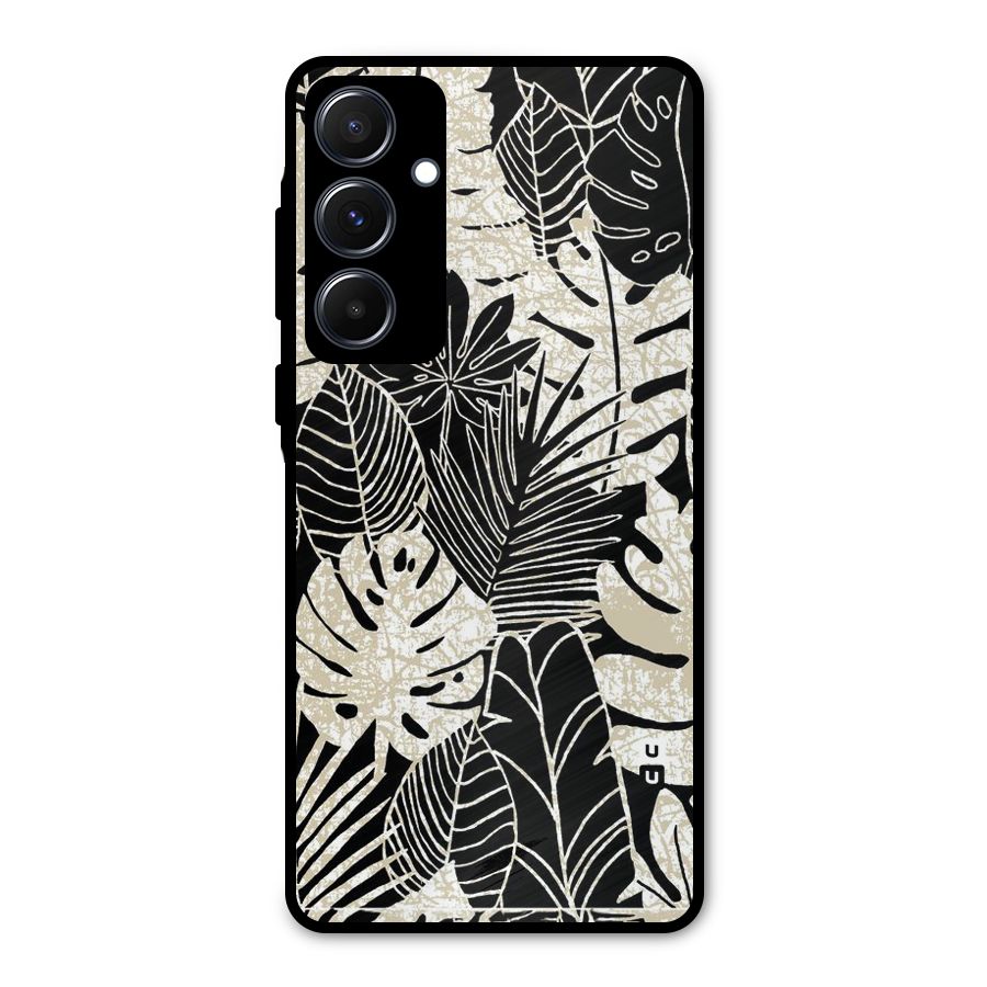 Leaf Pattern Metal Back Case for Galaxy A55