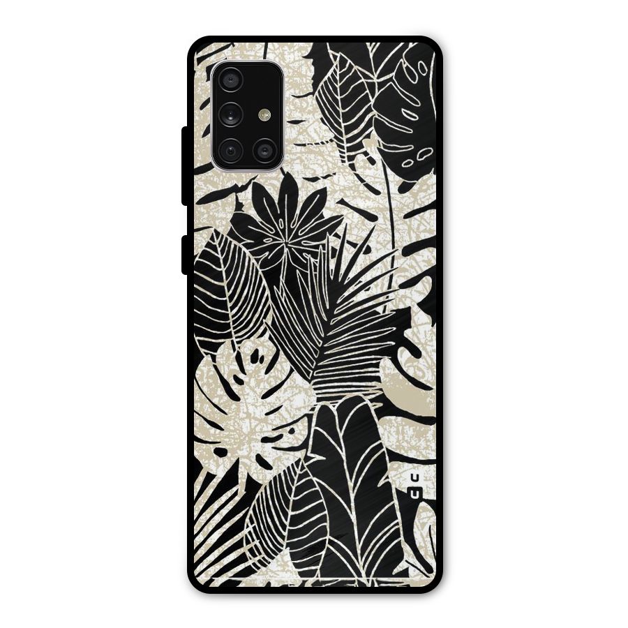Leaf Pattern Metal Back Case for Galaxy A71