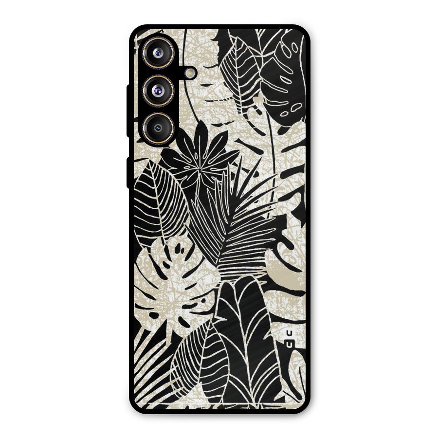 Leaf Pattern Metal Back Case for Galaxy F55