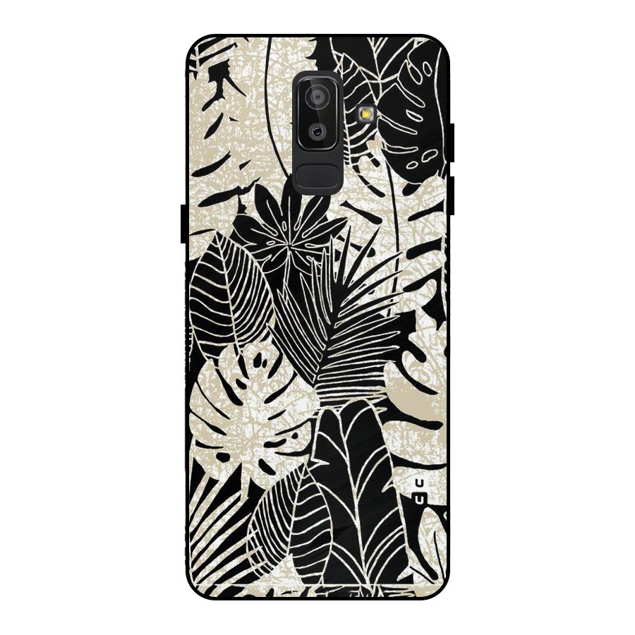 Leaf Pattern Metal Back Case for Galaxy J8