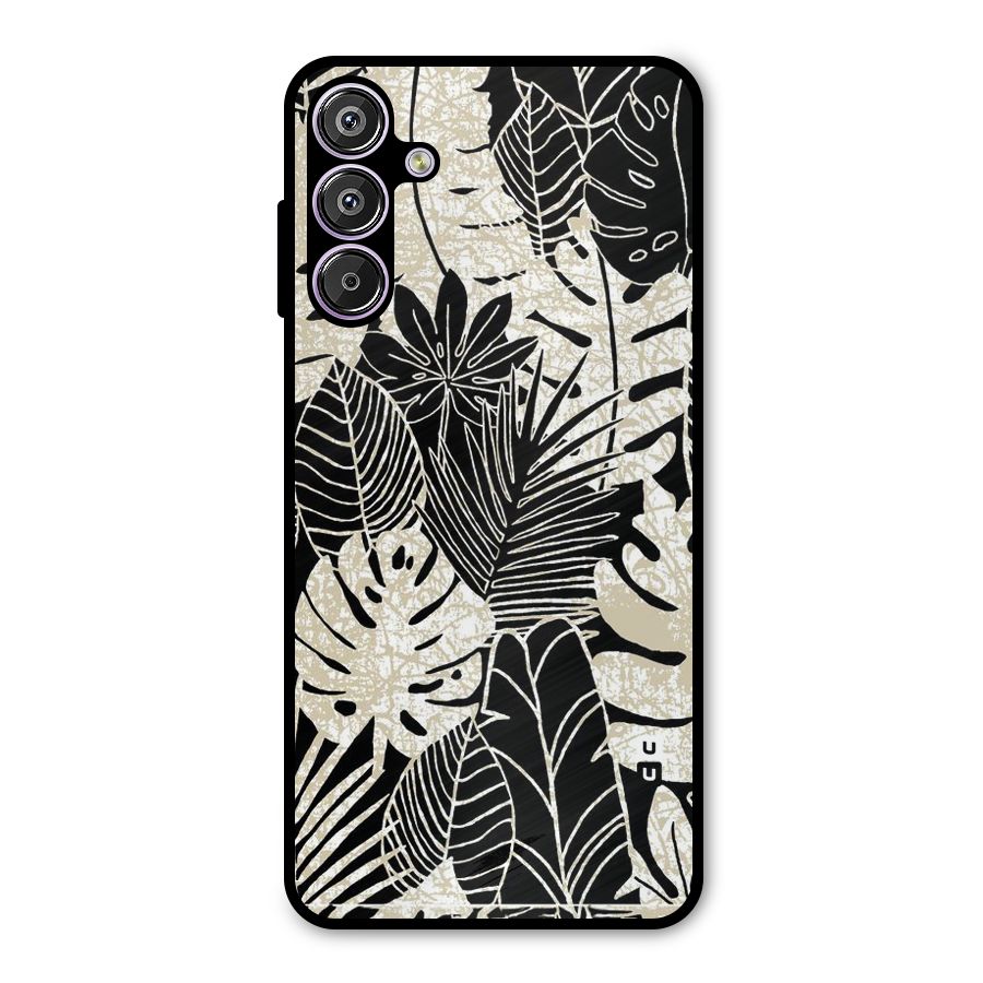 Leaf Pattern Metal Back Case for Galaxy M15