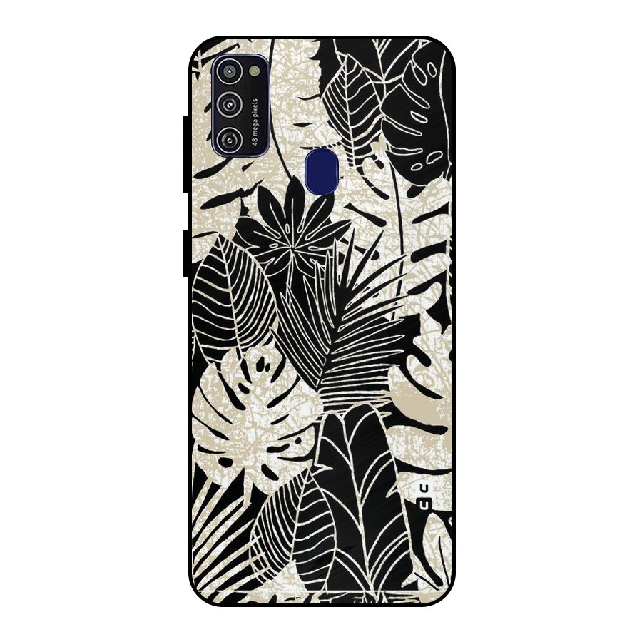 Leaf Pattern Metal Back Case for Galaxy M30s