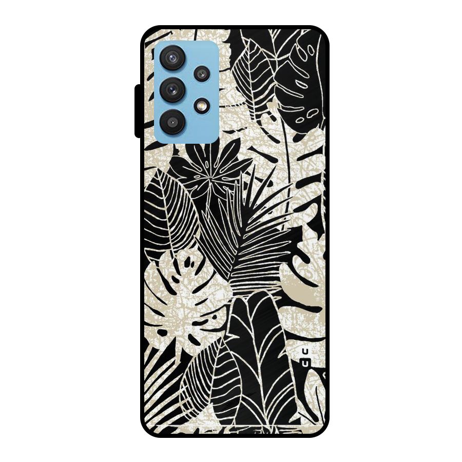 Leaf Pattern Metal Back Case for Galaxy M32 5G