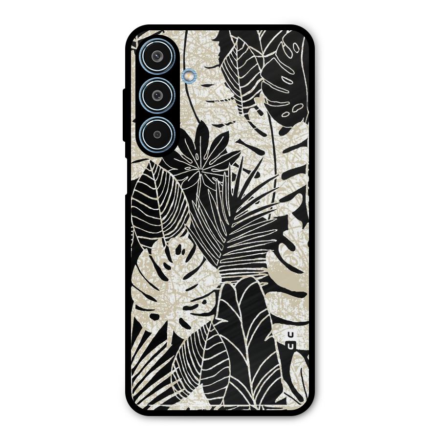 Leaf Pattern Metal Back Case for Galaxy M35