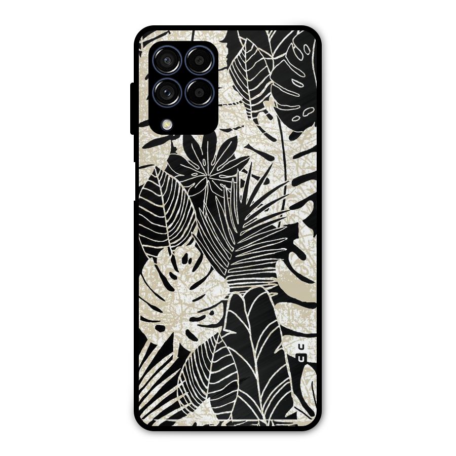 Leaf Pattern Metal Back Case for Galaxy M53 5G