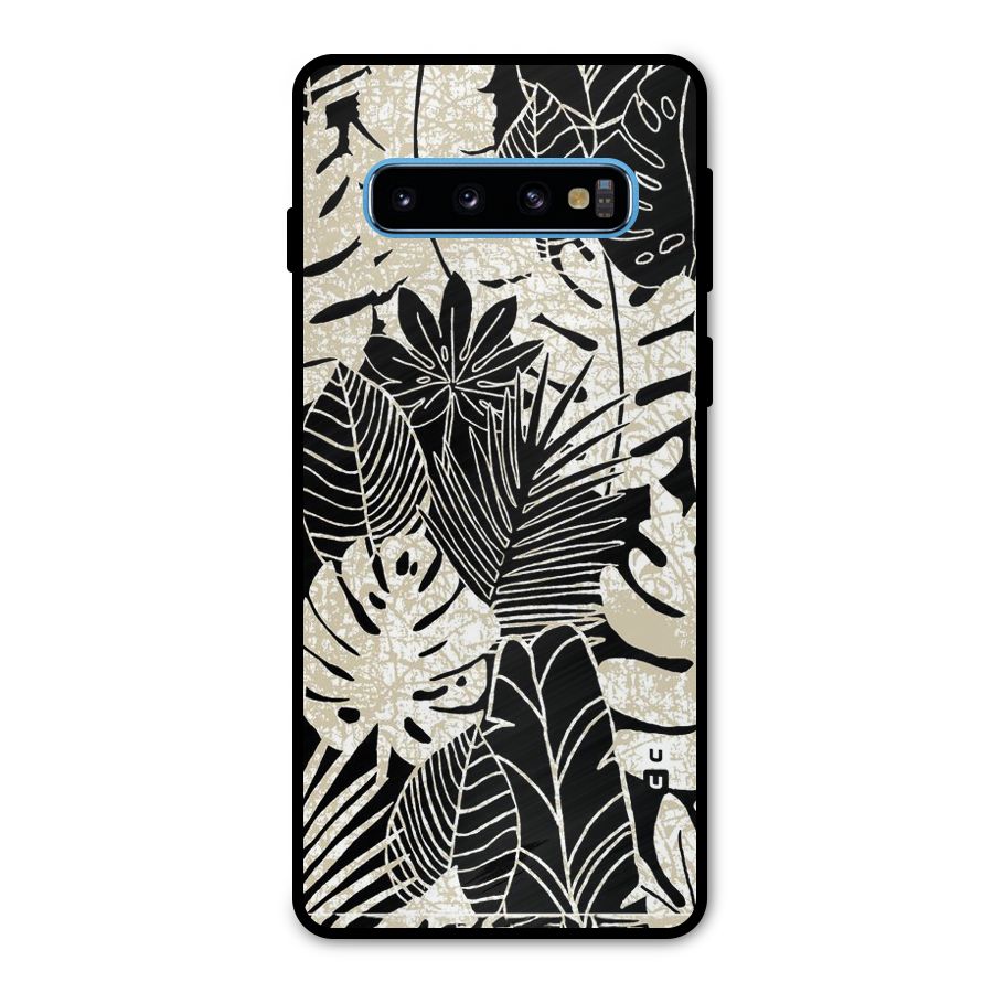 Leaf Pattern Metal Back Case for Galaxy S10