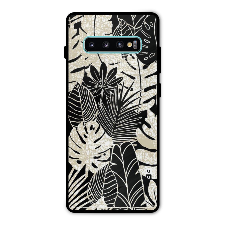 Leaf Pattern Metal Back Case for Galaxy S10 Plus