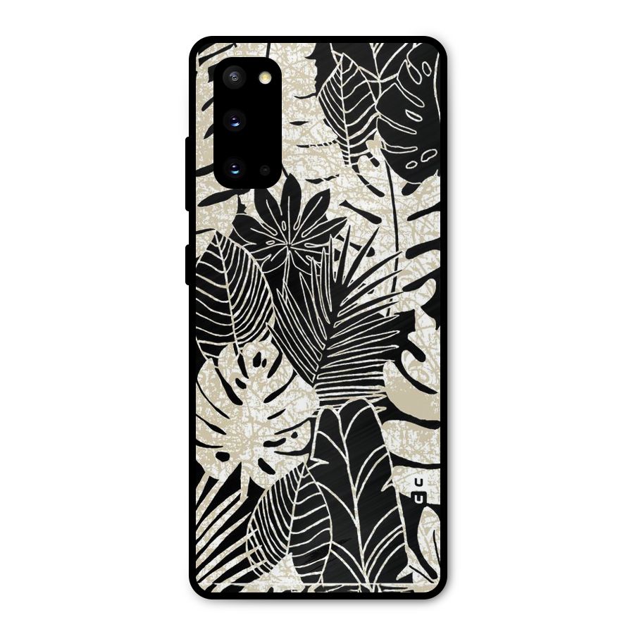 Leaf Pattern Metal Back Case for Galaxy S20