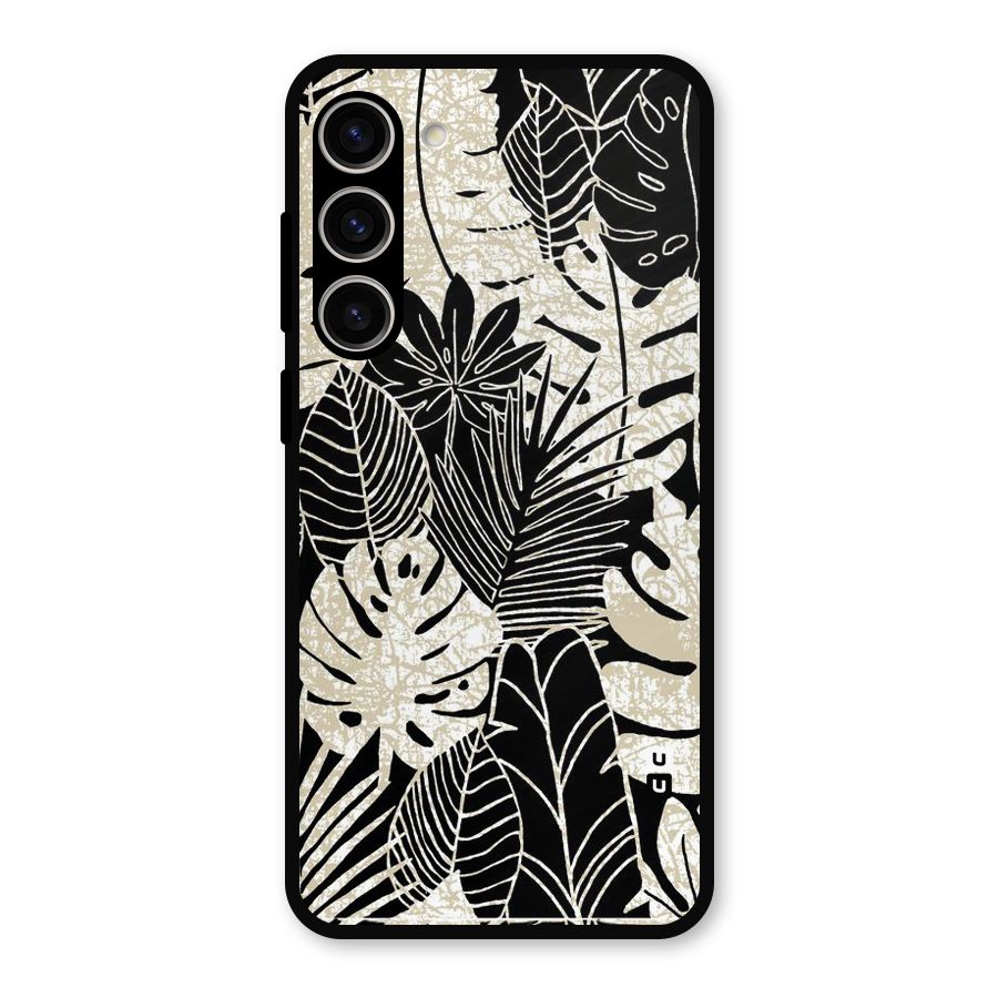 Leaf Pattern Metal Back Case for Galaxy S23 Plus