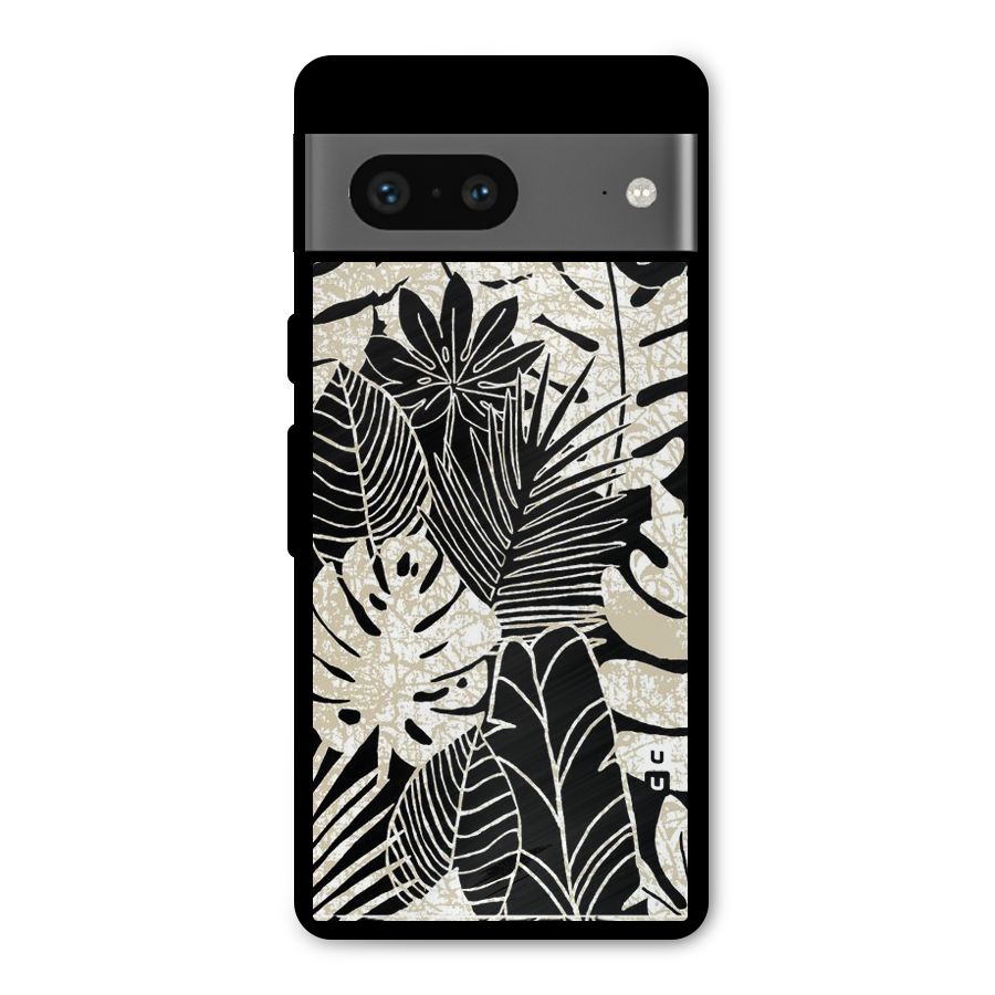 Leaf Pattern Metal Back Case for Google Pixel 7
